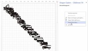 Daten auf mehrere Shapes übertragen