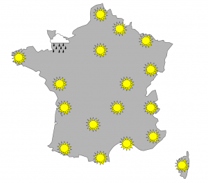Wettervorhersage für die Normandie